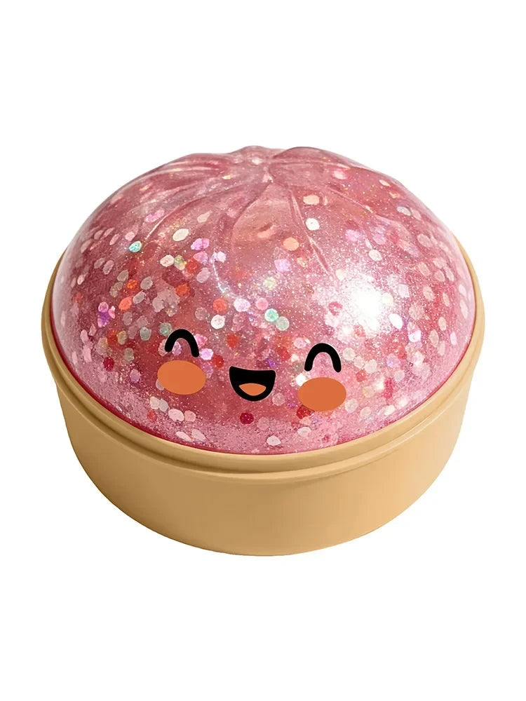 Gold Glitter Dumpling Squishy Toy