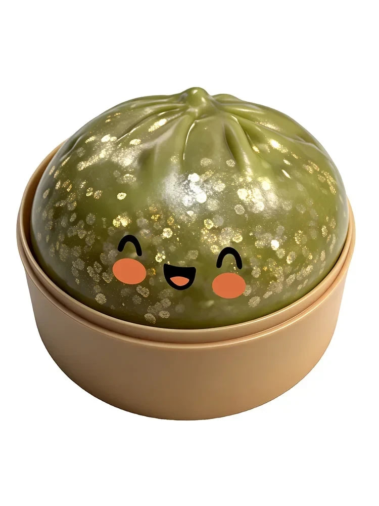 Gold Glitter Dumpling Squishy Toy