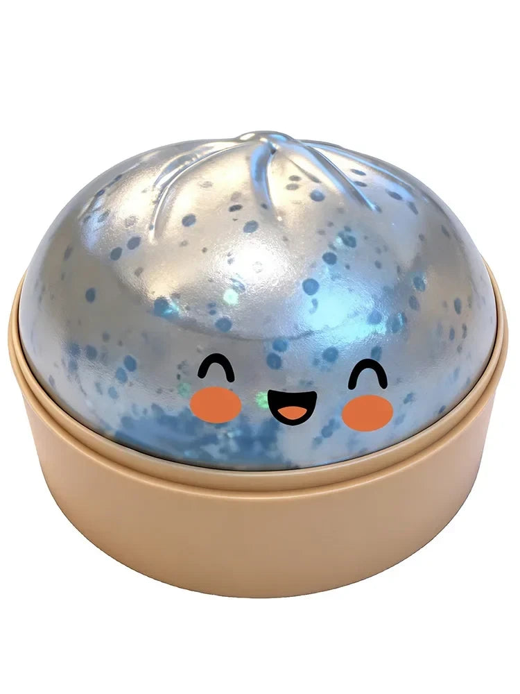 Gold Glitter Dumpling Squishy Toy