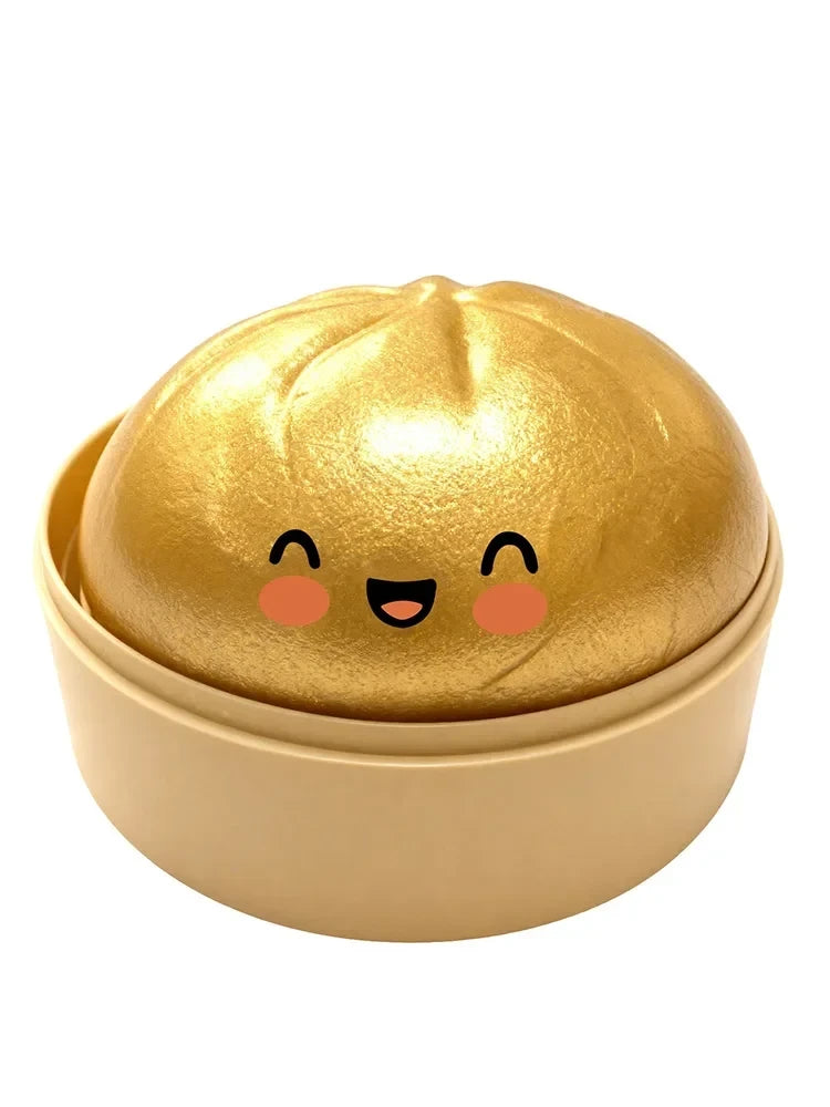Gold Glitter Dumpling Squishy Toy