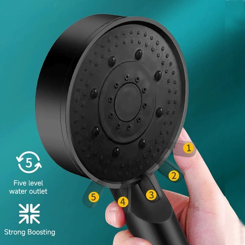 Multifunction Pressure Boost Shower Head